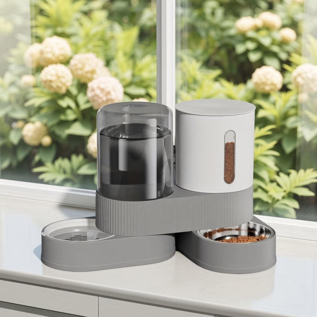 MEALIO Station standing on a windowsill with both tanks filled